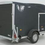 Debon Kofferanhänger Cargo 1300 Vollpoly 150x290cm H:160cm|Tür|grau-Neu