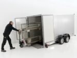 Vezeko Koffer-Absenkanhänger 157x344cm Höhe:210cm 2,7t|silber-Neu