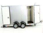 Vezeko Koffer-Absenkanhänger 157x344cm Höhe:210cm 2,7t|Tür|E-Pumpe|silber-Neu – Bild 4