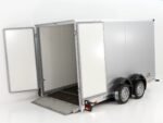Vezeko Koffer-Absenkanhänger 157x344cm Höhe:190cm 2,7t|E-Pumpe|silber-Neu – Bild 2