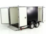 Vezeko Koffer-Absenkanhänger 157x344cm Höhe:210cm 2,7t|Tür|E-Pumpe|schwarz-Neu
