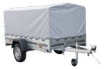 Anhänger Pkw 230×125 Garden Trailer 230 KIPP Unitrailer 750 kg mit Stützrad, Hochplane und Hochspriegel-Neu – Bild 6
