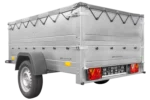 Anhänger kippbar Garden Trailer 201 KIPP mit zusätzlichen Bordwänden, Stützrad und Flachplane-Neu – Bild 5