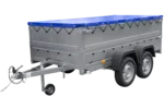 Anhänger mit zwei Achsen Garden Trailer 264/2 KIPP inkl. zusätzliche Bordwände und Flachplane-Neu