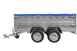 Anhänger mit zwei Achsen Garden Trailer 264/2 KIPP inkl. zusätzliche Bordwände und Flachplane-Neu – Bild 6