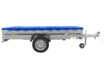 Einachsanhänger 264×150 UNITRAILER GARDEN 265 KIPP mit einem Flachplanenträger und blauer Plane-Neu – Bild 4