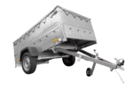 Faltbarer Anhänger Garden Trailer 230 KIPP mit zusätzlichen Bordwänden, Stützrad und Flachplane-Neu