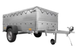 Faltbarer Anhänger Garden Trailer 230 KIPP mit zusätzlichen Bordwänden, Stützrad und Flachplane-Neu – Bild 6