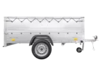Faltbarer Anhänger Garden Trailer 230 KIPP mit zusätzlichen Bordwänden, Stützrad und Flachplane-Neu – Bild 7