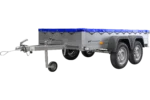 Garden Trailer 264/2 Kipp Mit Stützrad, Planenträger Und Blauer Flachplane-Neu