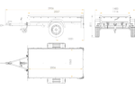 Gartenanhänger 200 Kipp mit Stützrad, H-0-Rahmen und grauer Plane-Neu – Bild 2