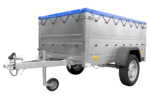 Kippbarer Pkw Anhänger Garden Trailer 200 KIPP mit zusätzlichen Bordwänden, Stützrad und Flachplane-Neu – Bild 3