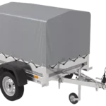 Kipper Anhänger 750 kg Garden Trailer 150 KIPP 150×106 cm [mit Hochplane, Hochspriegel und Stützrad]-Neu