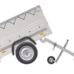 Neu Anhänger Garden Trailer 150 KIPP mit zusätzlichen Bordwänden, Stützrad und Flachplane-Neu