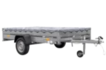 PKW Anhänger 264×150 Unitrailer Garden 265 KIPP mit Flachplanenträger und grauer Plane-Neu – Bild 4