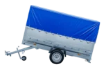 Pkw Anhänger Garden Trailer 264 KIPP mit Stützrad, zusätzlichen Bordwänden, Hochplane und Hochspriegel-Neu – Bild 5